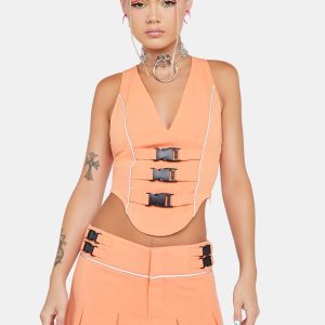 Apricot Across The Club Skirt Set