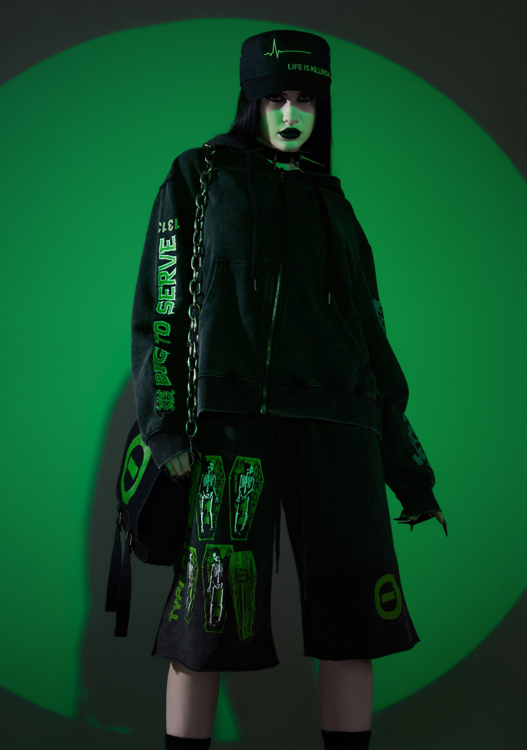 Black No.1 Washed Hoodie - Image 12