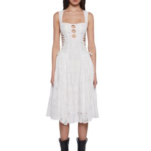 Blissful Breeze Eyelet Midi Dress