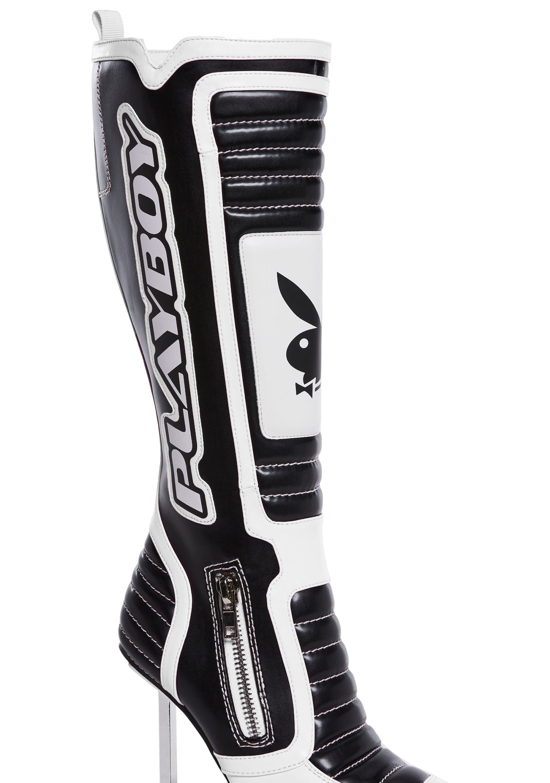 Revved Up Ready Moto Boots - White - Image 2