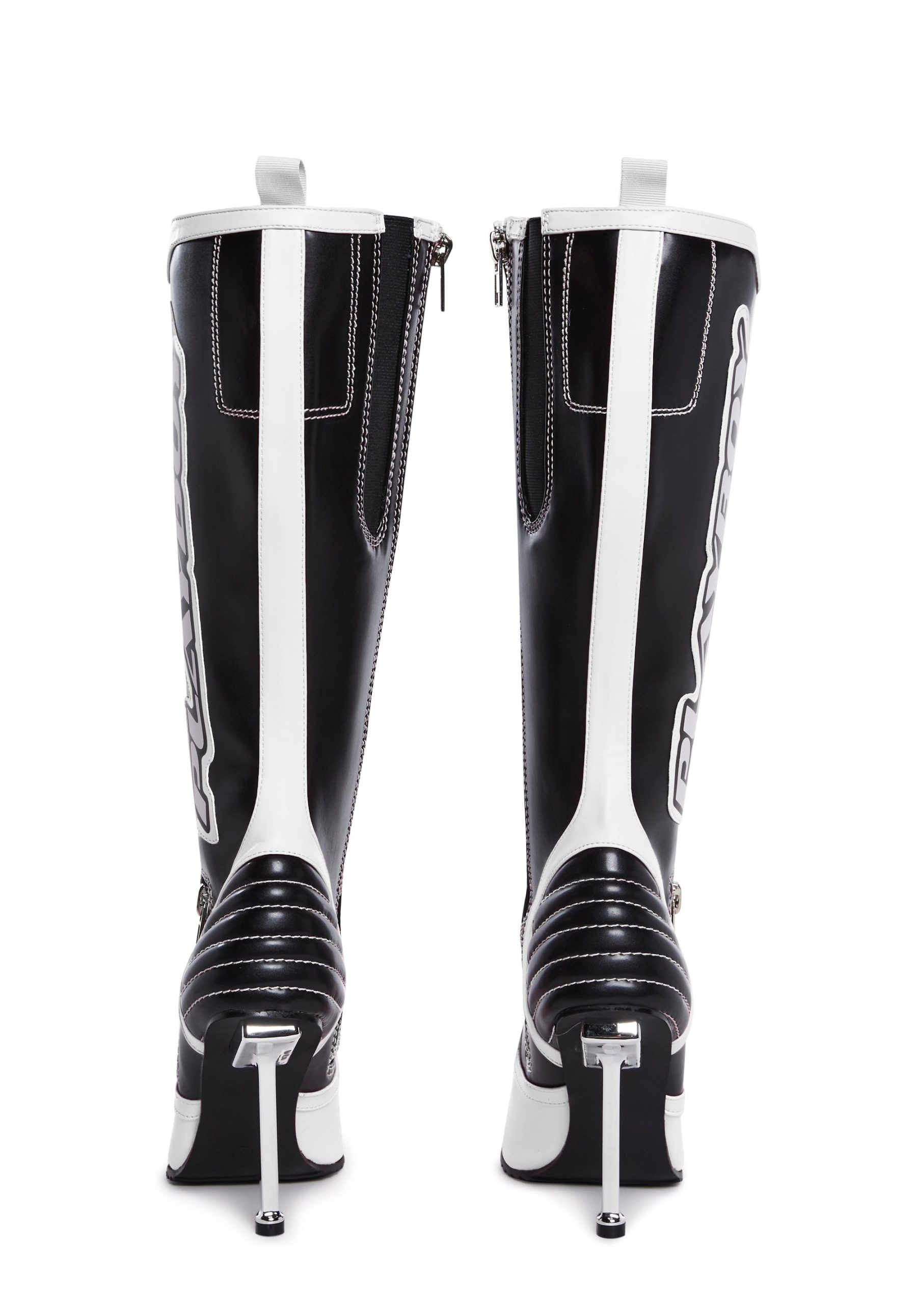 Revved Up Ready Moto Boots - White - Image 4