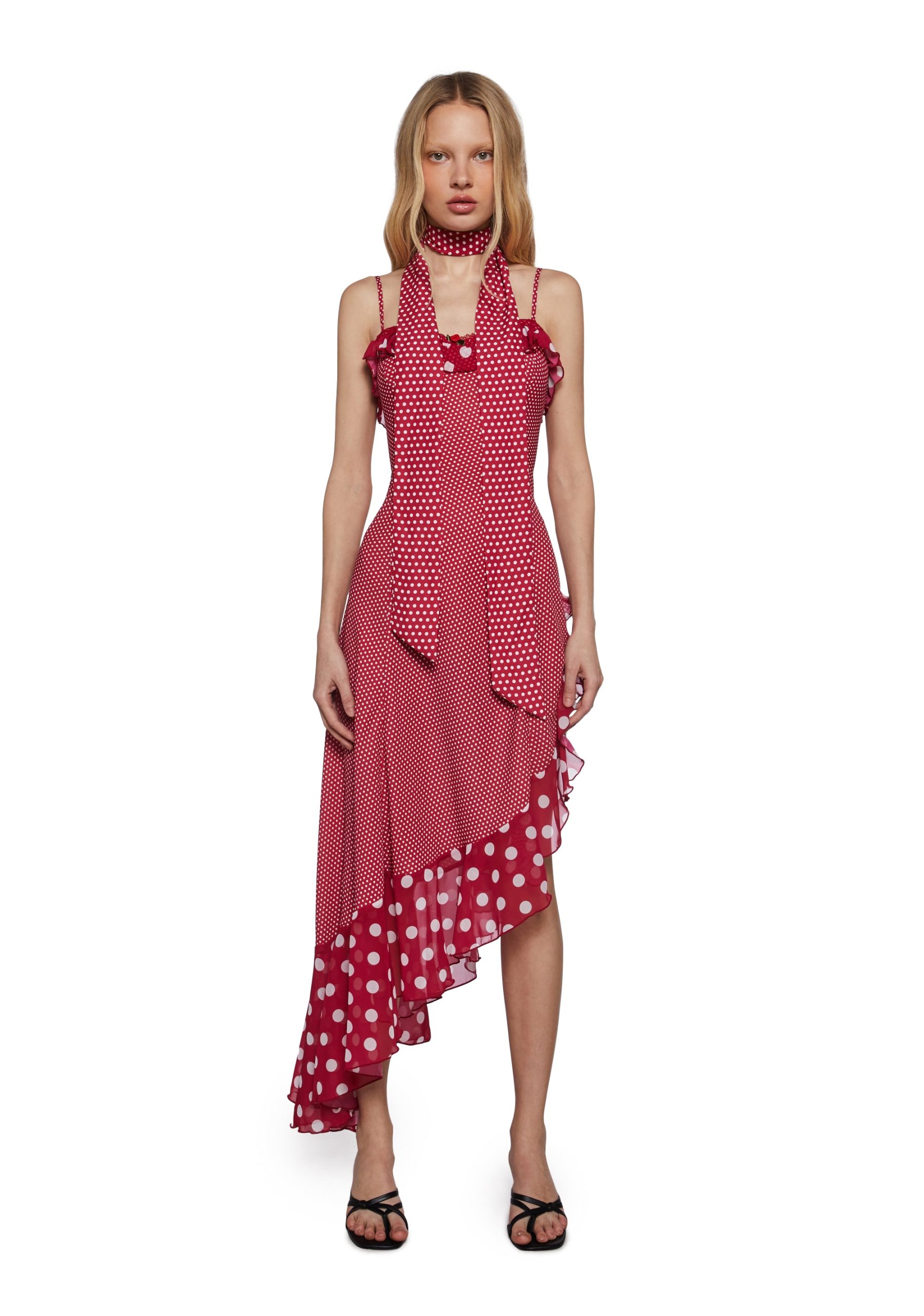 Spanish Sunset Asymmetrical Midi Dress