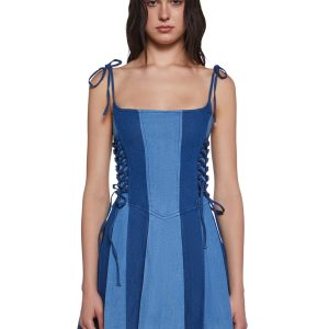 Lady's Dilemma Mini Dress - Blue