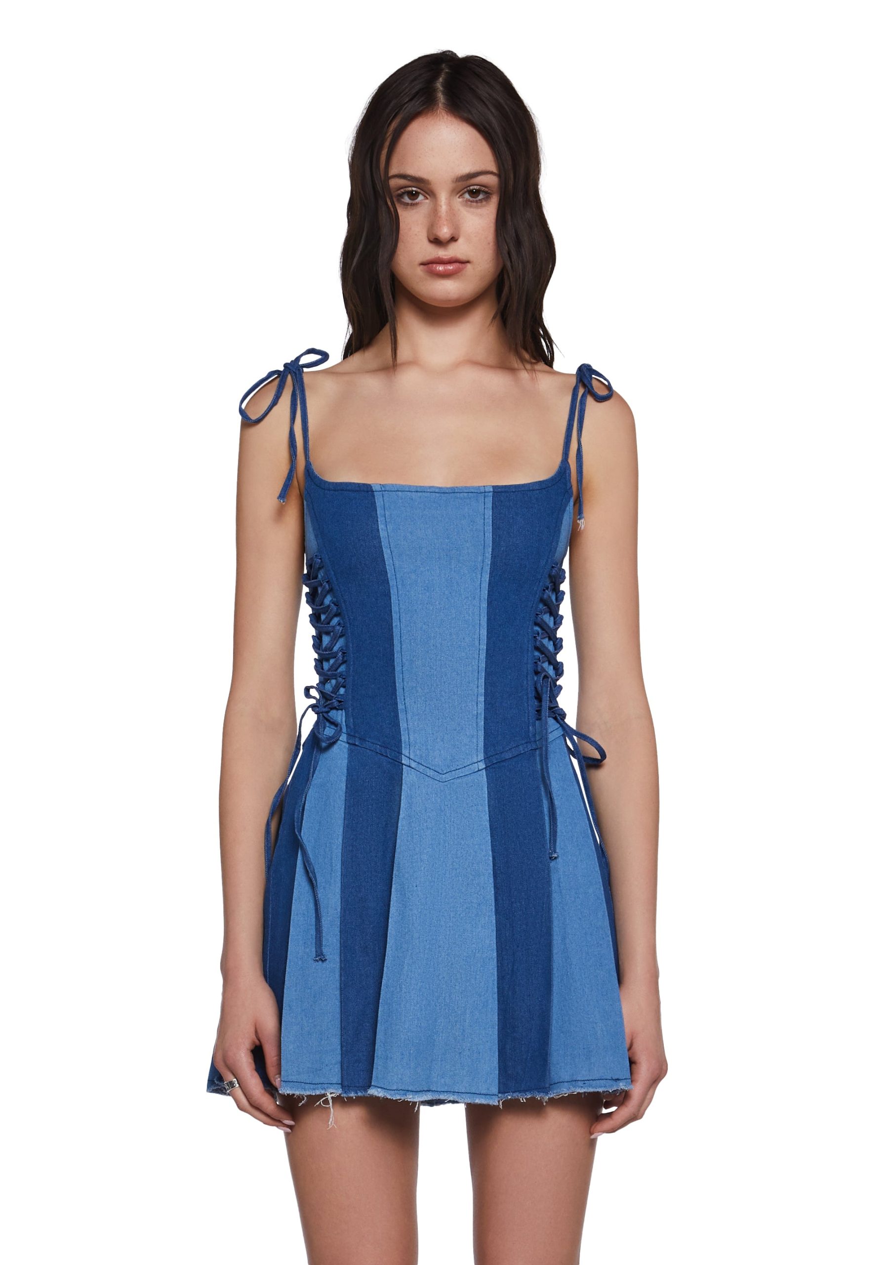 Lady's Dilemma Mini Dress - Blue