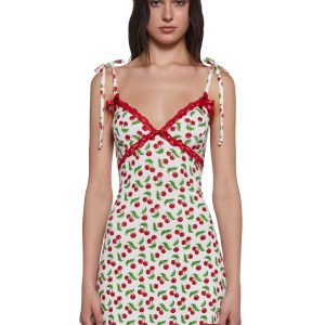 Sweet Sunset Mini Dress - Red