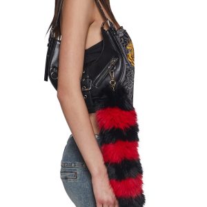 Foxtail Keychain - Red/Black