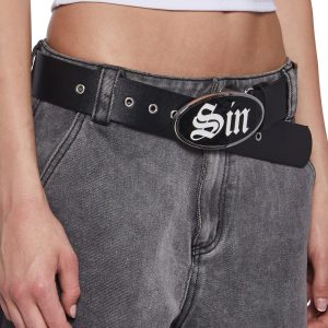 Sin Enamel Buckle Belt