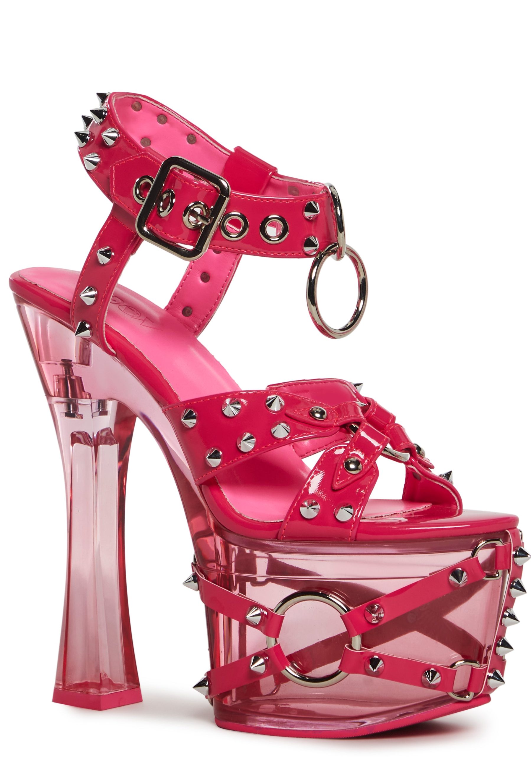 Twisted Darkness Platform Heels - Pink - Image 2