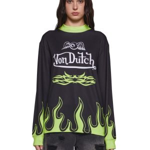 Motocross Long Sleeve Tee - Green