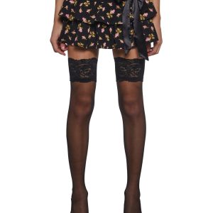 Floral Ruffled Mini Skirt