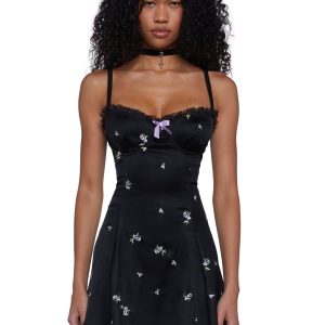 Enchanted Forest Embroidered Floral Dress