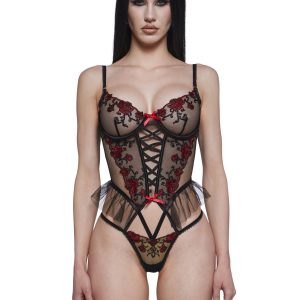 Blossom Beauty Peplum Lingerie Set