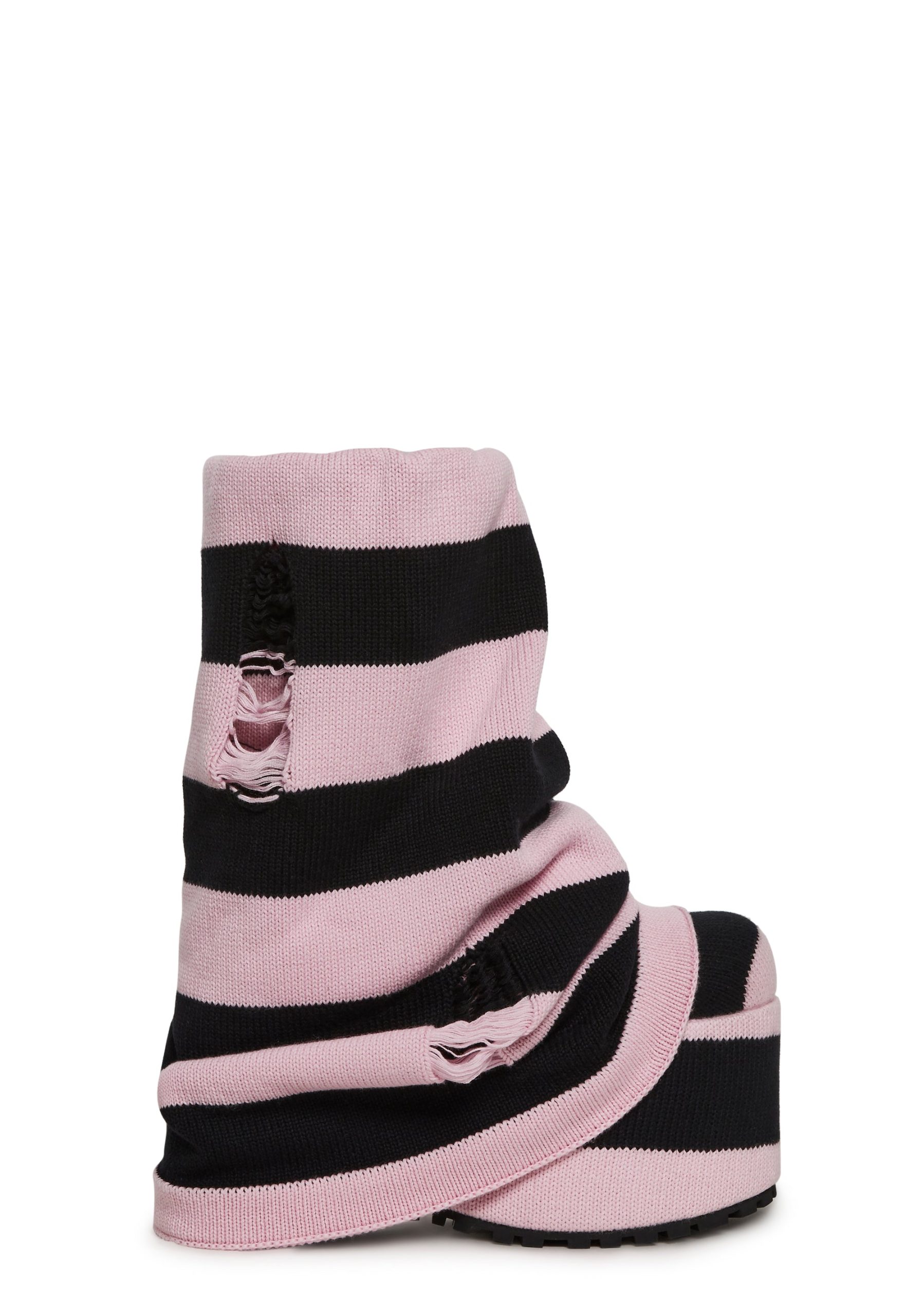 Snuggle Lifestyle Platform Boots - Striped