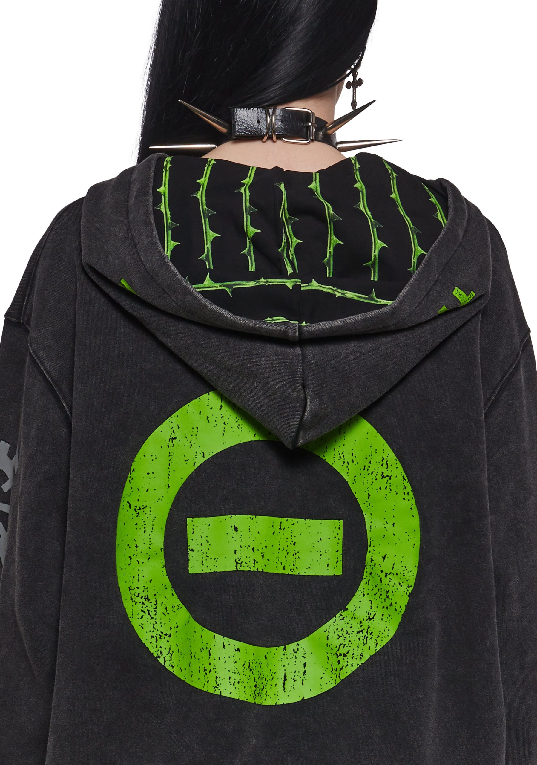 Black No.1 Washed Hoodie - Image 6