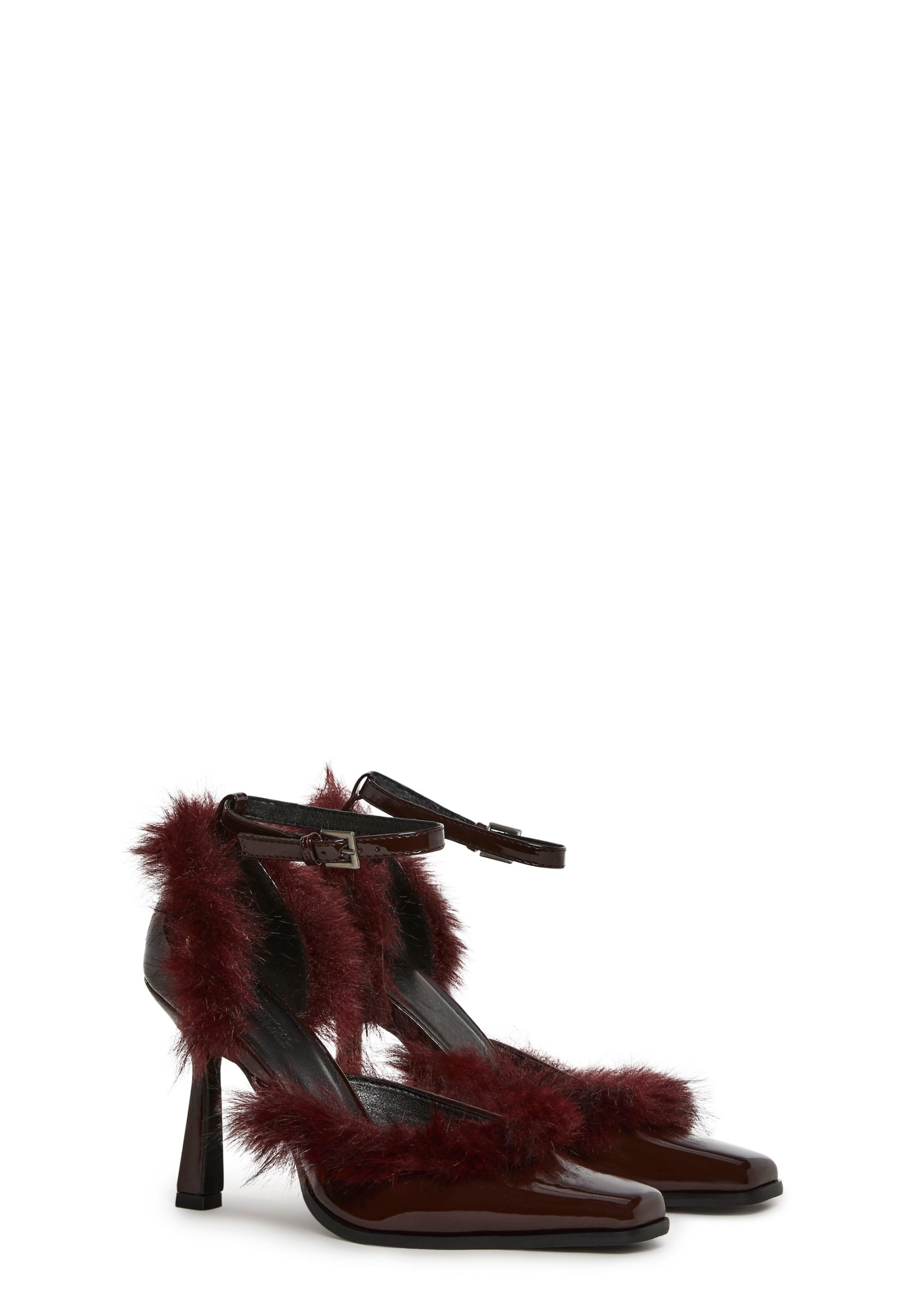 Chic Vanity Faux Fur Pointed Heels - Image 3