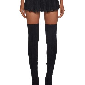 Fierce Flirt Lace Skirt - Black