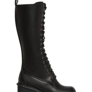 Record Shopping Knee High Boots