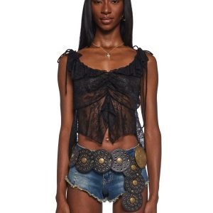 Do Me A Favor Ruffled Top