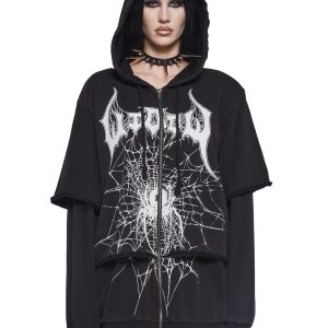 Looming Goth Zip-Up Hoodie