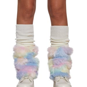 Cotton Candy Fuzzy Leg Warmers