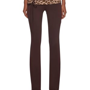 Hot Crush Knit Pants - Brown