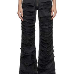 Denim Thong Pants - Black Wash