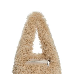 Cutie Heart Faux Fur Shoulder Bag