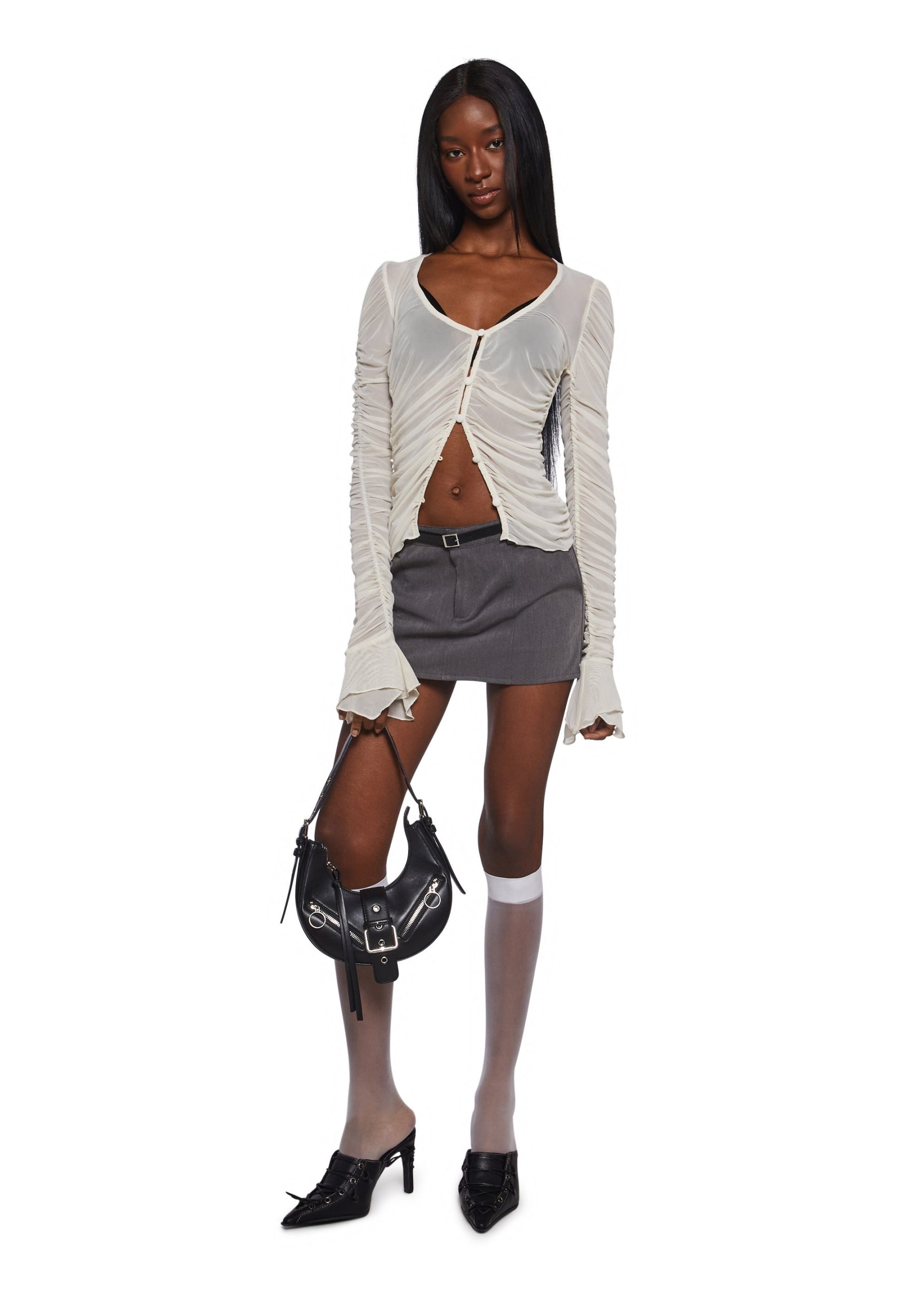 Divine Status Chiffon Blouse - Ivory - Image 2