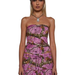 Strapless Camo Top