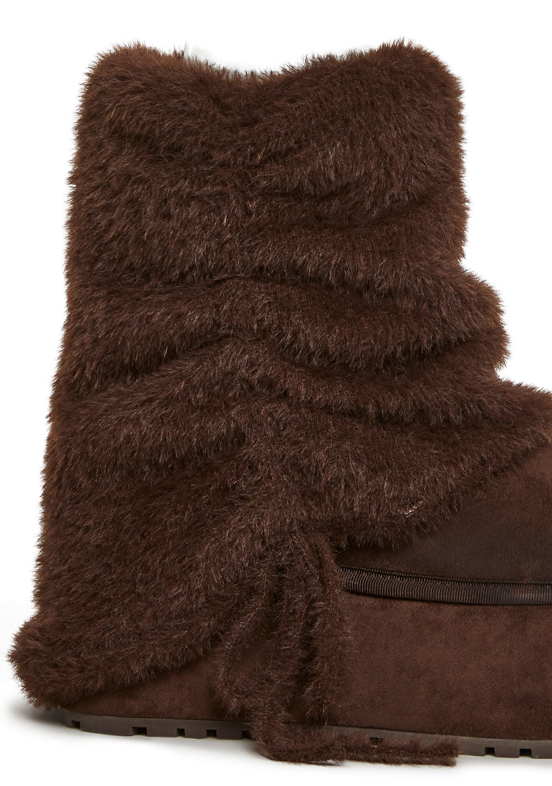 Snuggle Sesh Platform Booties - Brown - Image 2