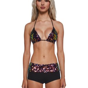 Bedazzled Babe Multicolored Sequin Top