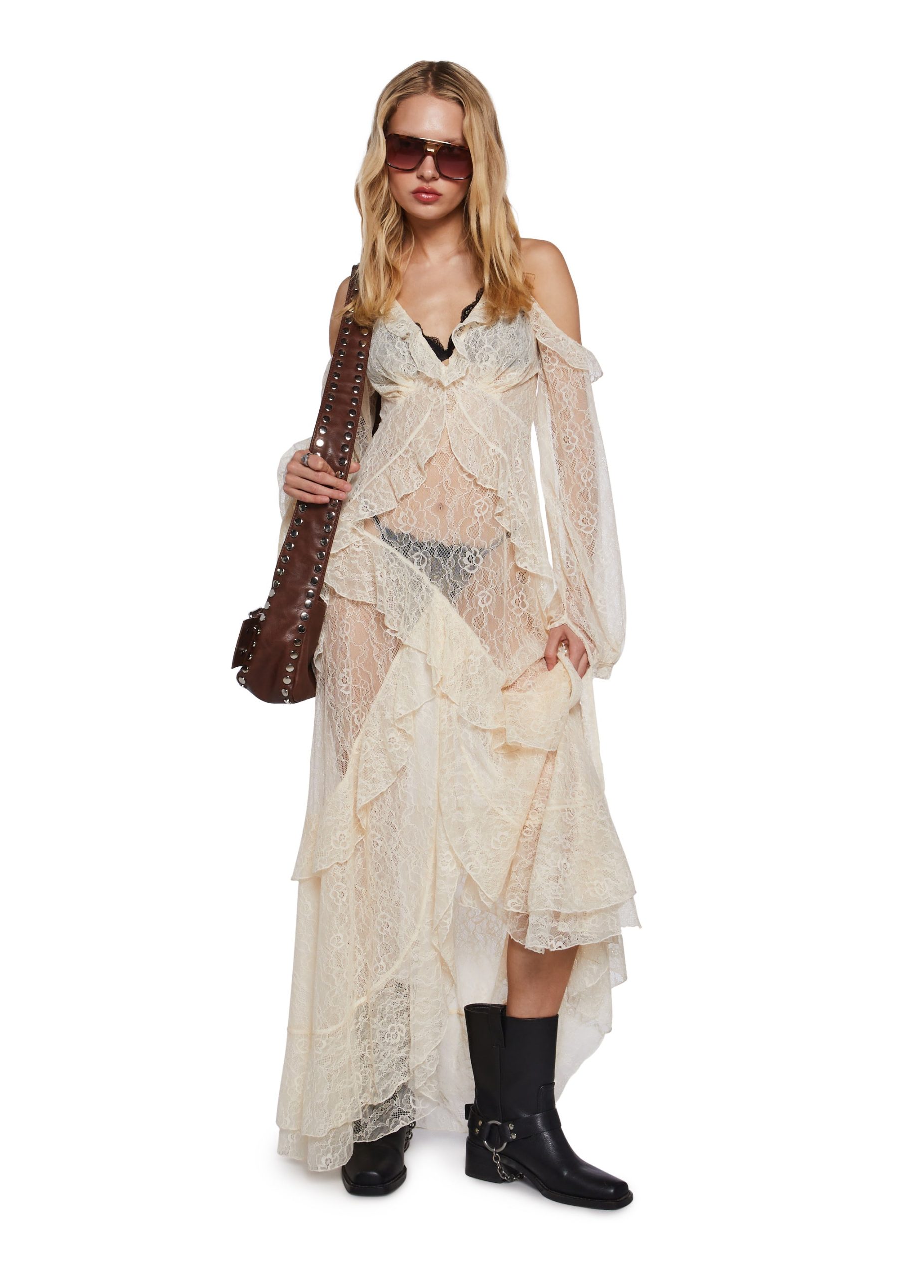 Desert Mirage Lace Maxi Dress - Image 5