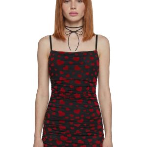 Noir Rise And Fall Mesh Dress