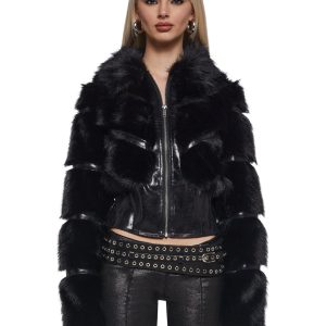 Star Power Faux Fur Jacket