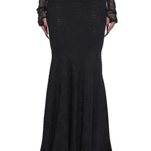Dark Elegance Corset Maxi Skirt