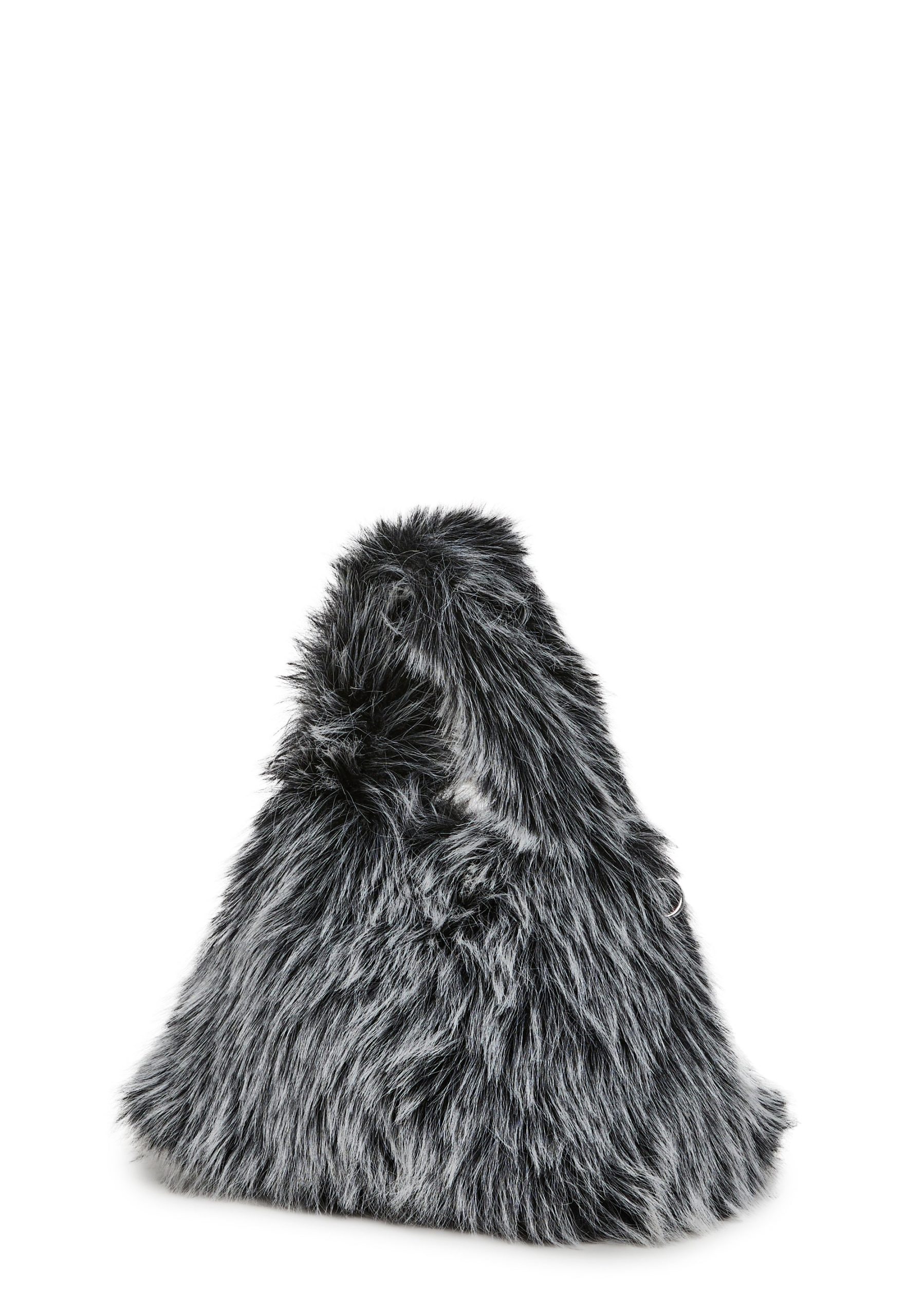 Arctic Noir Faux Fur Bag And Hat Set - Image 8