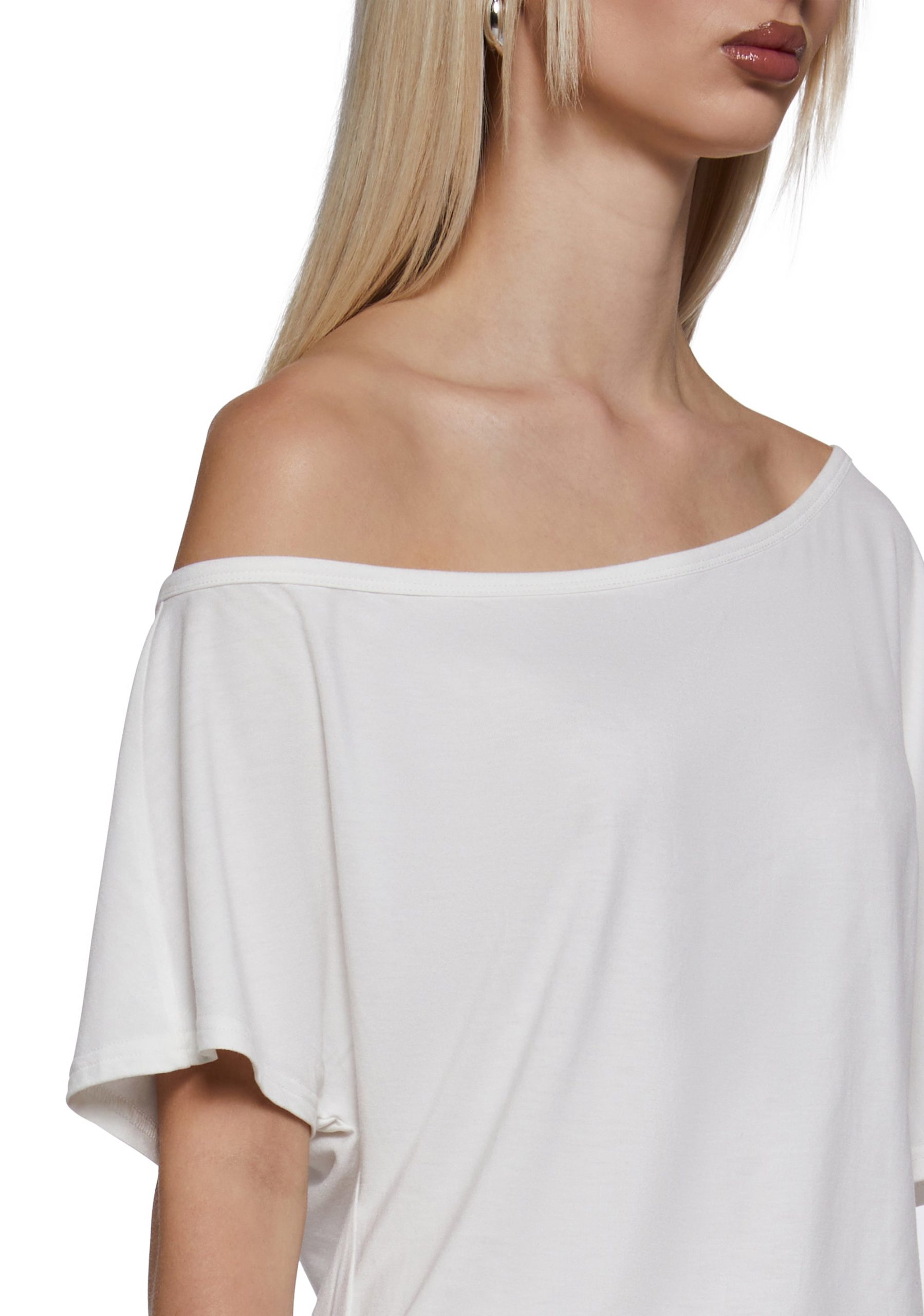 Flirting Over Oversized Tee - White - Image 5