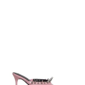 On Your Toes Spiked Mules - Pink