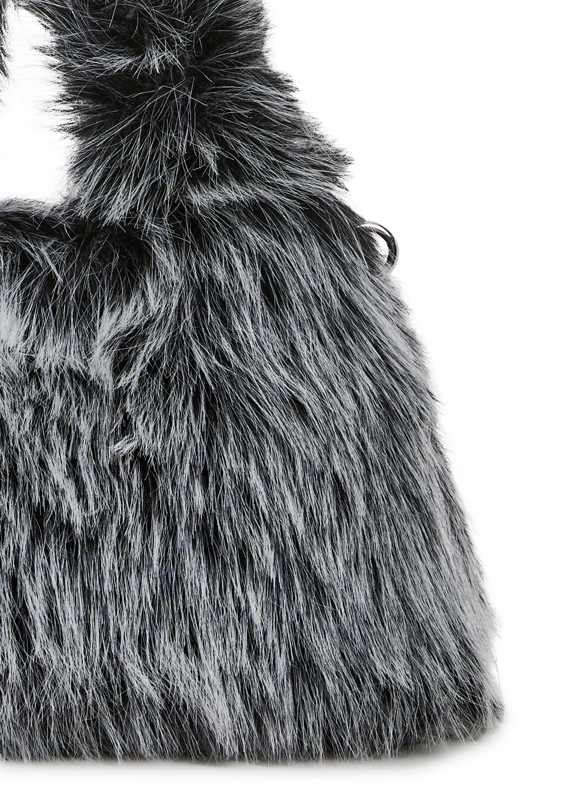 Arctic Noir Faux Fur Bag And Hat Set - Image 9