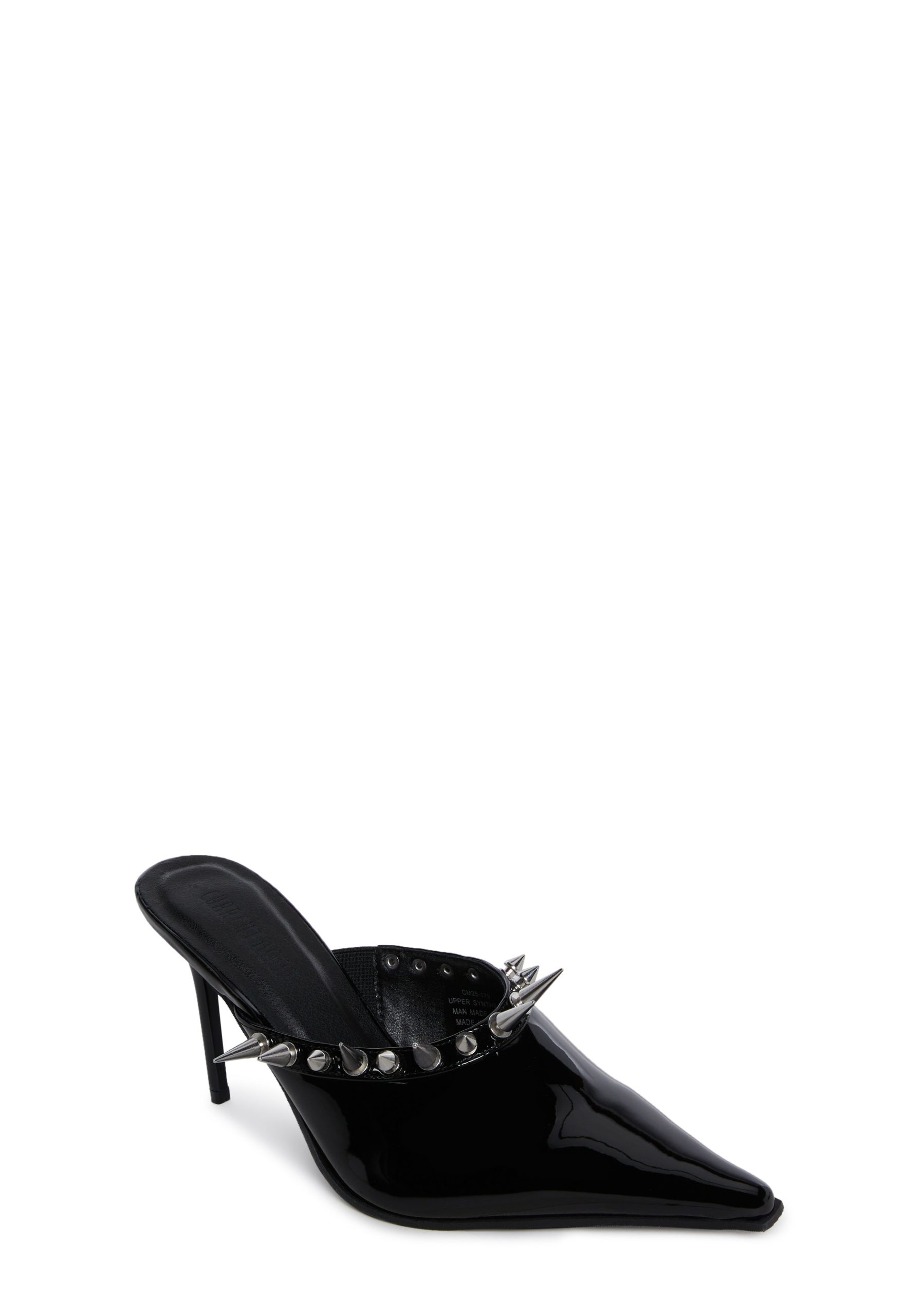 On Your Toes Spiked Mules - Black - Image 2