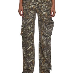 Camo Low Rise Cargo Jeans