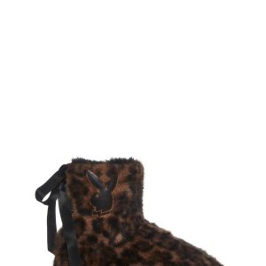 Leopard Faux Fur Booties