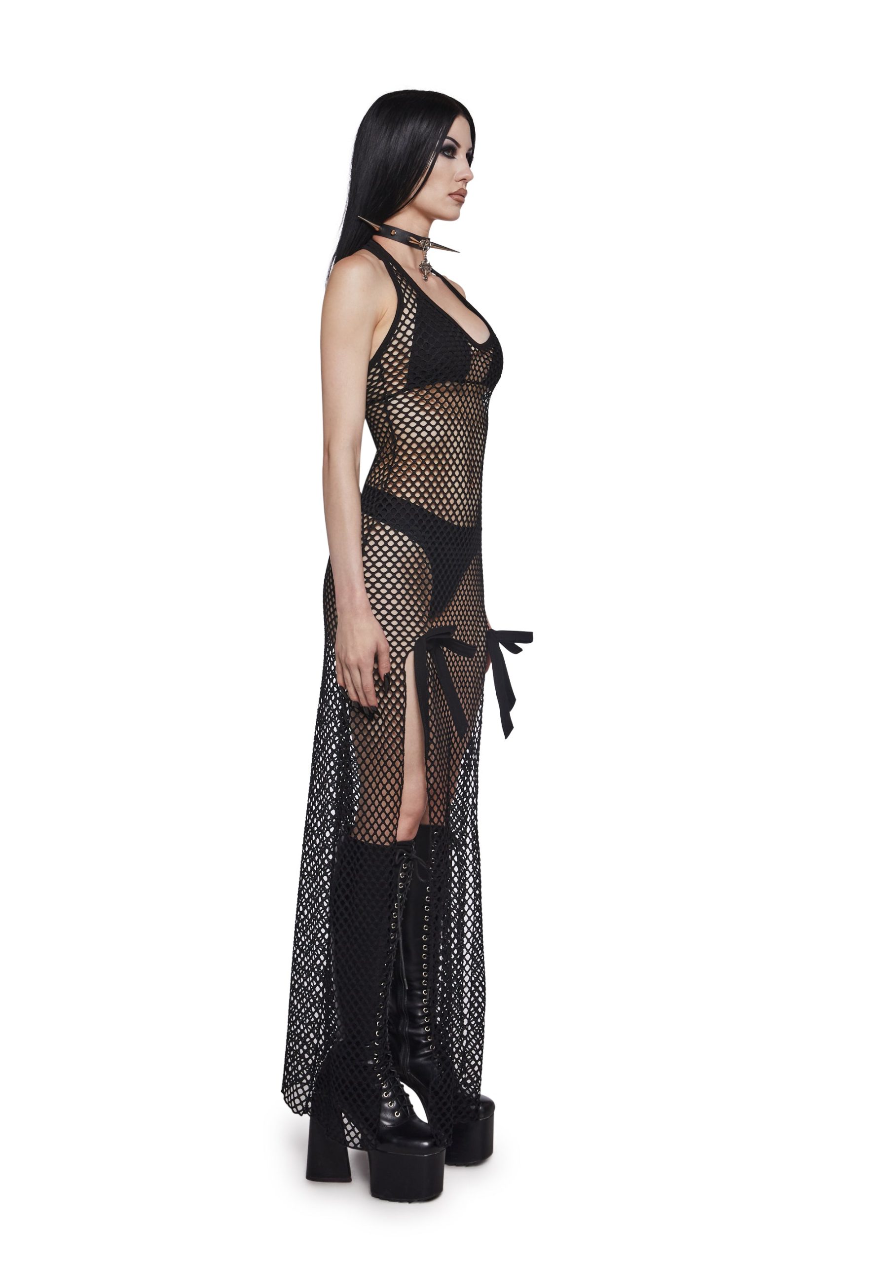 Romantic Rebel Maxi Dress - Fishnet - Image 3