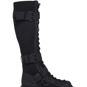 Low Traitor Knee High Boots - Black