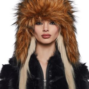 Aura Faux Fur Trapper Hat - Brown