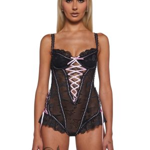Love Flutters Lace Teddy