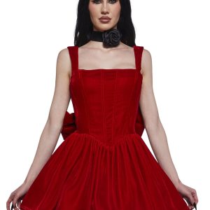 Radiant Occasions Corset Dress - Red