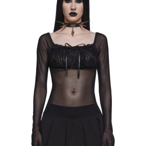 Malice Mesh Long Sleeve Top