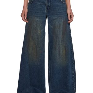 Sinful Attitude Wide Leg Jeans - Dirty Blue