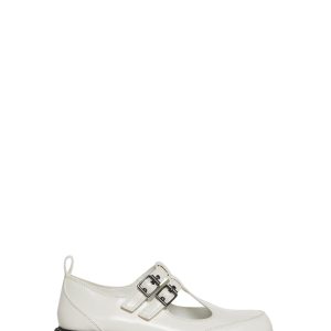 Double Strap Mary Jane - White